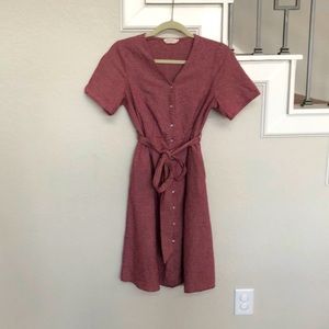 Roolee Gingham Red Button Down Dress